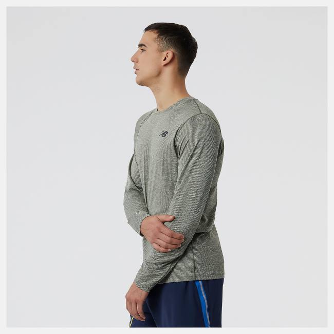 New Balance Tenacity Long Sleeve Tee T-shirt Herr Mörkolivgröna Gröna | NB951TPW