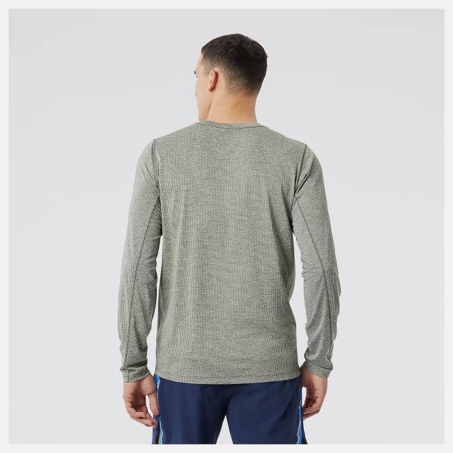 New Balance Tenacity Long Sleeve Tee T-shirt Herr Mörkolivgröna Gröna | NB951TPW