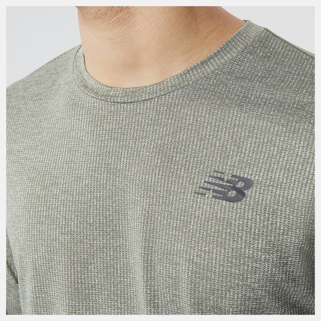 New Balance Tenacity Long Sleeve Tee T-shirt Herr Mörkolivgröna Gröna | NB951TPW