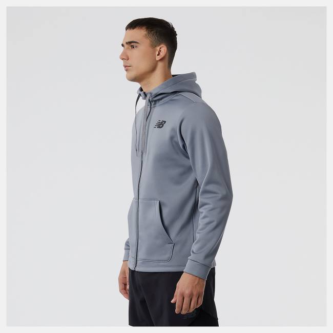 New Balance Tenacity Performance Fleece Full Zip Hoodie Herr Grå | NB480EUL