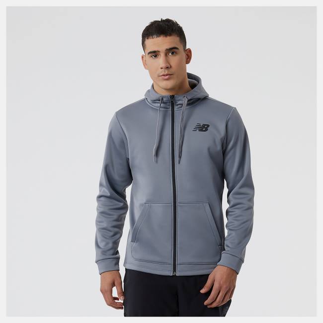 New Balance Tenacity Performance Fleece Full Zip Hoodie Herr Grå | NB480EUL