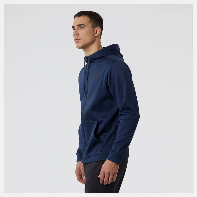 New Balance Tenacity Performance Fleece Full Zip Hoodie Herr Beige Indigo | NB671SZL