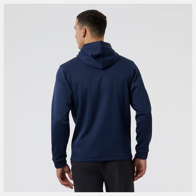 New Balance Tenacity Performance Fleece Full Zip Hoodie Herr Beige Indigo | NB671SZL