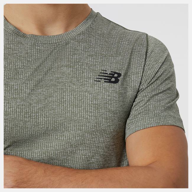 New Balance Tenacity Tee T-shirt Herr Mörkolivgröna Gröna | NB156QCM