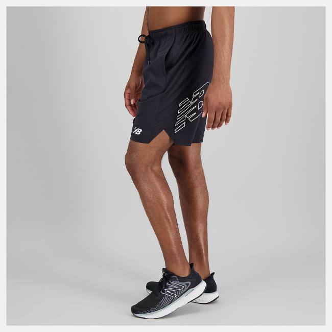 New Balance Tenacity Woven Logo 9 inch Shorts Herr Svarta | NB630AJB