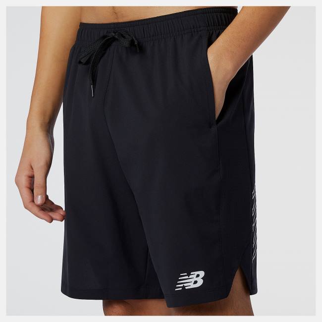 New Balance Tenacity Woven Logo 9 inch Shorts Herr Svarta | NB630AJB