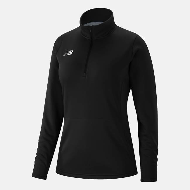 New Balance Thermal Half Zip T-shirt Dam Svarta | NB076GXN