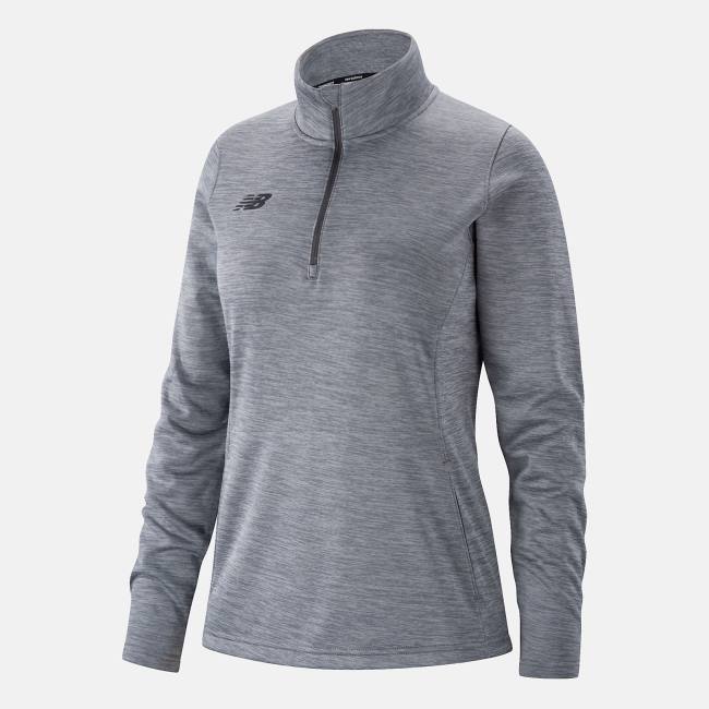 New Balance Thermal Half Zip T-shirt Dam Grå | NB360SZX