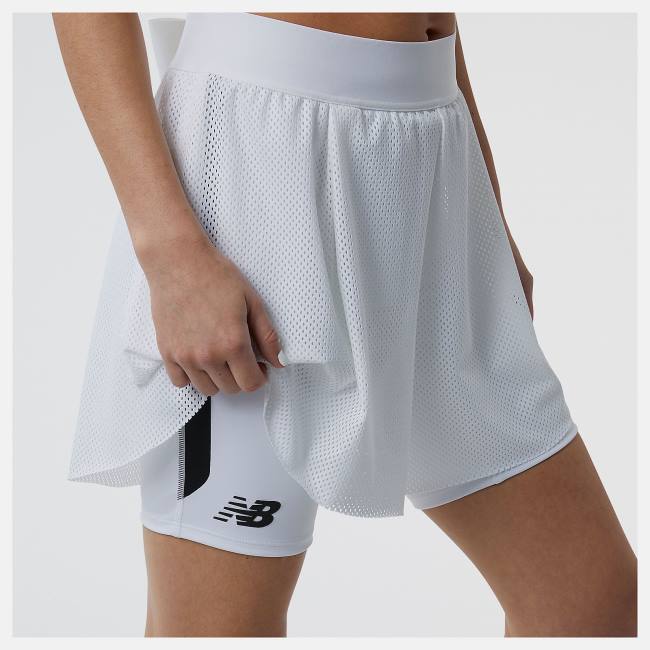 New Balance Tournament Mesh Shorts Dam Vita Svarta | NB368YTL