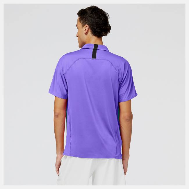 New Balance Tournament Polo T-shirt Herr Lila Olika Färger | NB654MWI