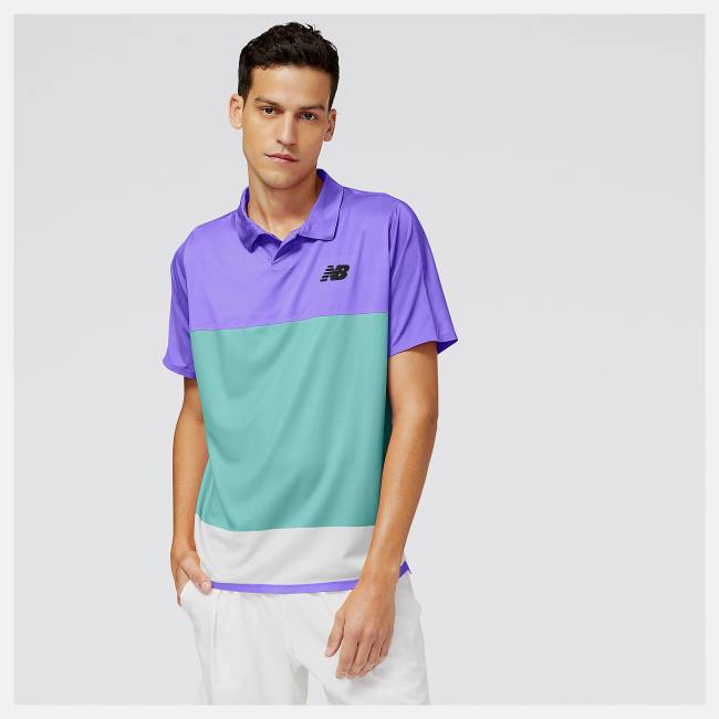 New Balance Tournament Polo T-shirt Herr Lila Olika Färger | NB654MWI