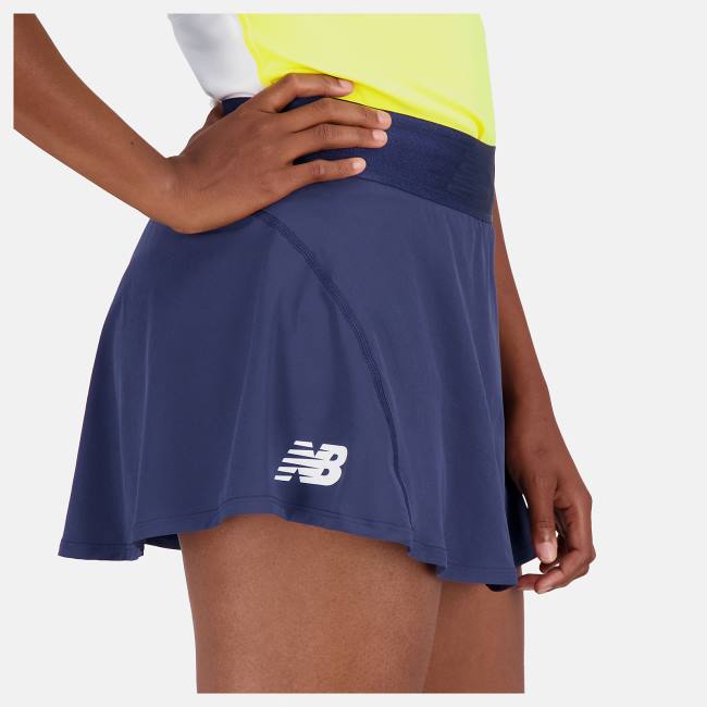 New Balance Tournament Skort Kjolar Dam Beige Indigo | NB985HMZ