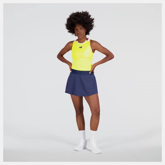 New Balance Tournament Skort Kjolar Dam Beige Indigo | NB985HMZ