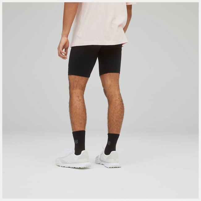 New Balance Uni-ssentials Bomull Legging Shorts Herr Svarta | NB641NCQ