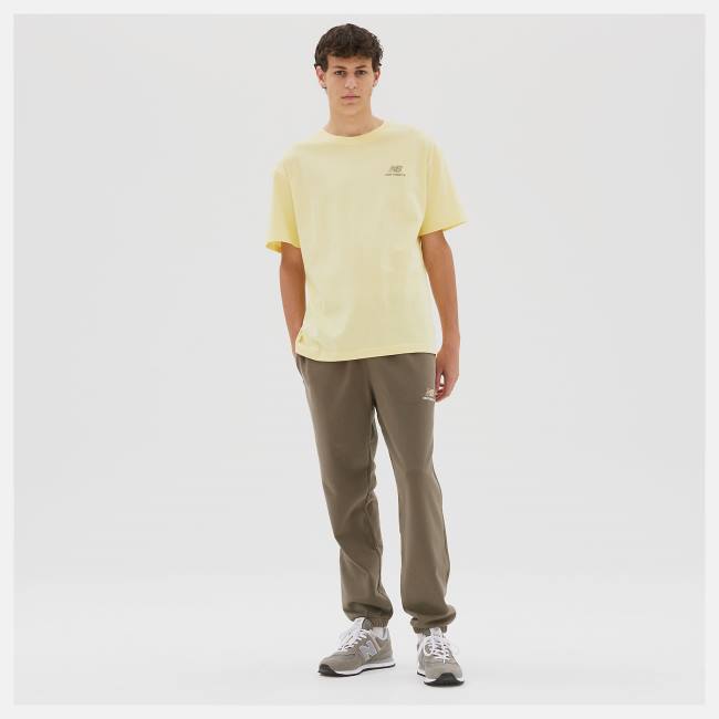 New Balance Uni-ssentials Bomull T-shirt Dam Gula | NB963HSV