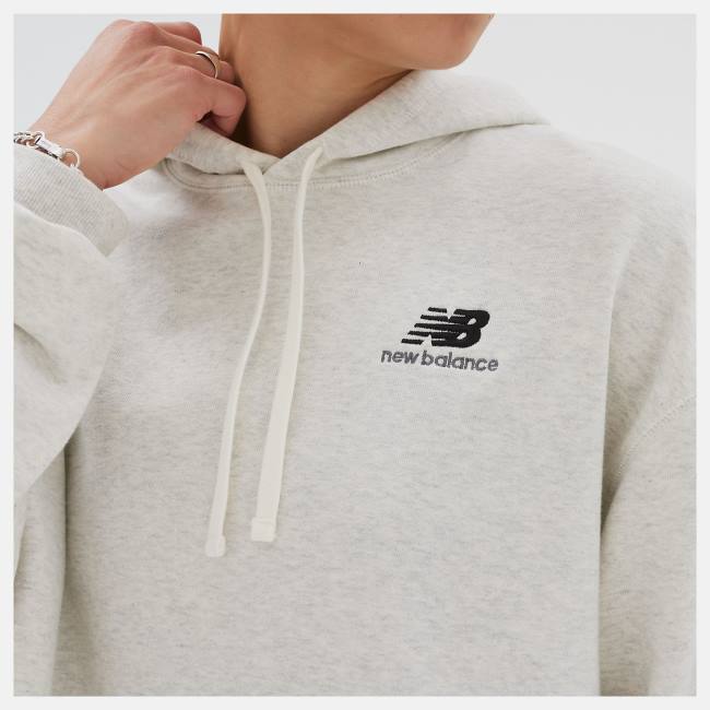 New Balance Uni-ssentials French Terry Crop Hoodie Dam Ljusblå | NB069JKW