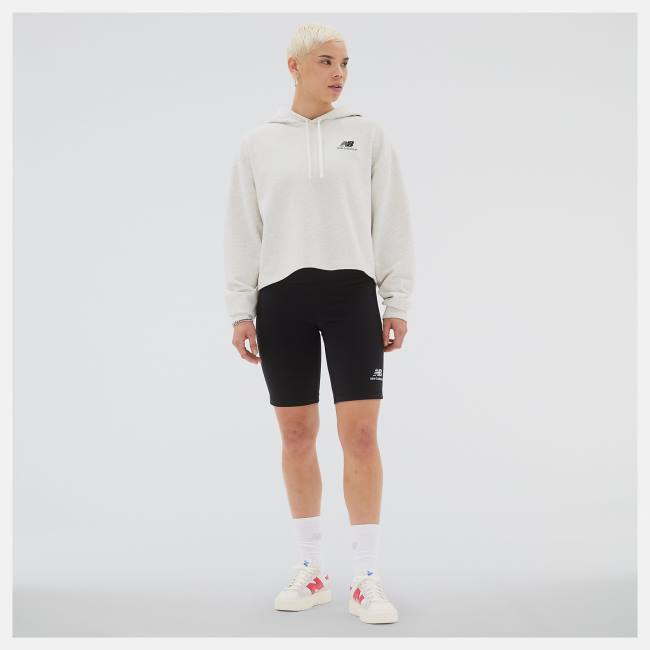 New Balance Uni-ssentials French Terry Crop Hoodie Dam Ljusblå | NB069JKW