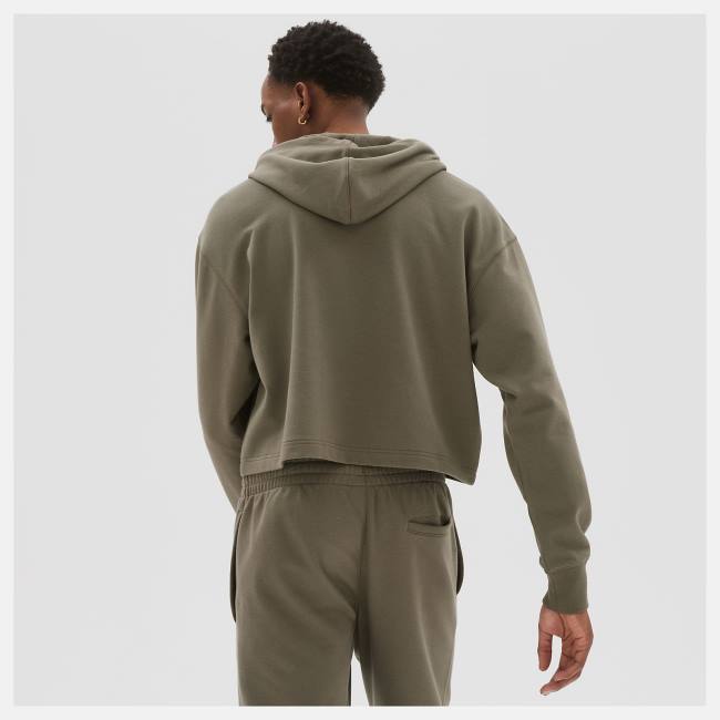 New Balance Uni-ssentials French Terry Crop Hoodie Herr Mörkcamo | NB107PKC