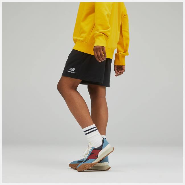 New Balance Uni-ssentials French Terry Shorts Dam Svarta | NB096HOP