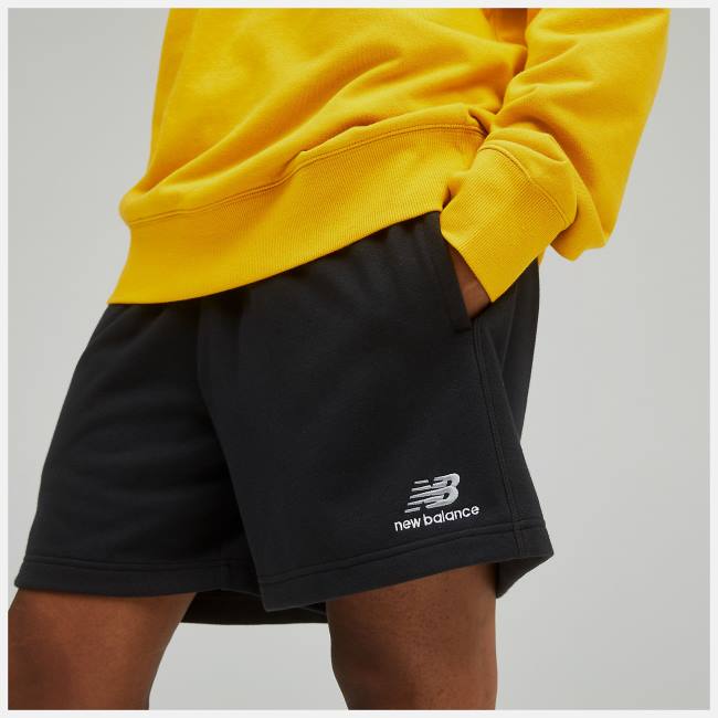 New Balance Uni-ssentials French Terry Shorts Dam Svarta | NB096HOP