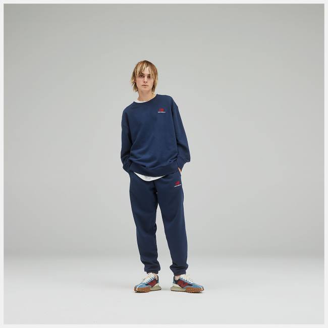 New Balance Uni-ssentials French Terry Sweatpant Byxor Herr Beige Indigo | NB541RBI