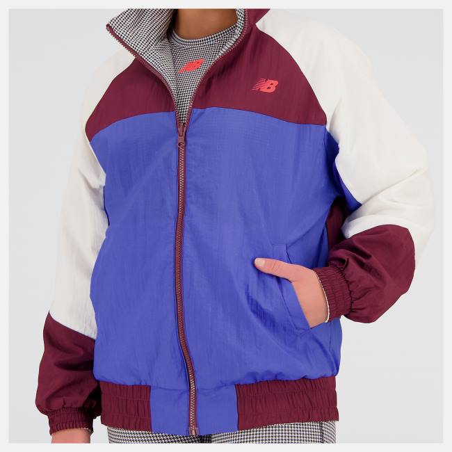 New Balance Windbreaker Jacka Dam Vita Röda Lila | NB813WQV