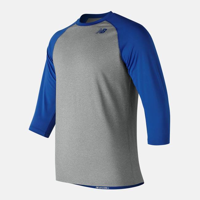 New Balance Youth 3 Quarter Raglan T-shirt Barn Kungsblått | NB823VKH