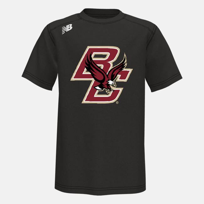 New Balance Youth Korta Sleeve Tech Tee(Boston College) T-shirt Barn Svarta | NB413NMK