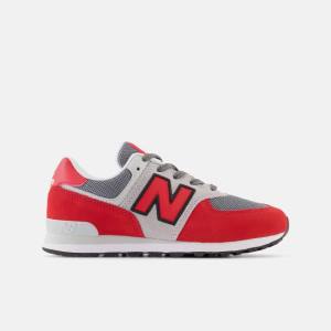 New Balance 574 Sneakers Barn Röda Ljusgrå | NB207OCT