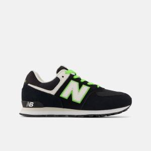 New Balance 574 Sneakers Barn Svarta Gröna | NB480UEP