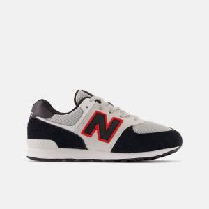 New Balance 574 Sneakers Barn Svarta Röda | NB863ACN