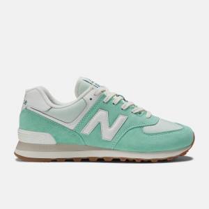 New Balance 574 Sneakers Dam Gröna Vita | NB952ERL