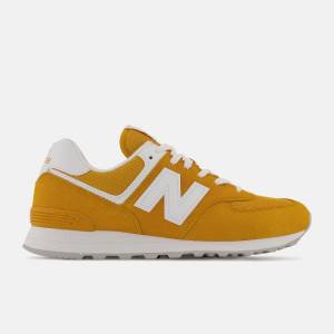 New Balance 574 Sneakers Herr Gula Vita | NB593IED