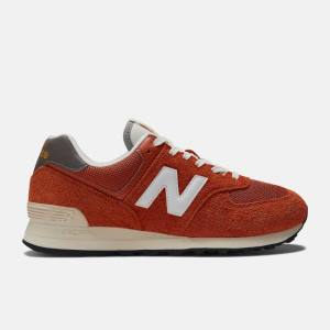 New Balance 574 Sneakers Herr Orange Vita | NB630AZK