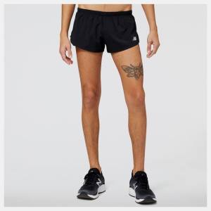 New Balance Accelerate 3 inch Split Shorts Herr Svarta | NB183JUT