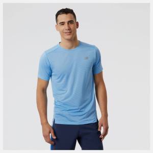 New Balance Accelerate Korta Sleeve T-shirt Herr Blå | NB937VGE