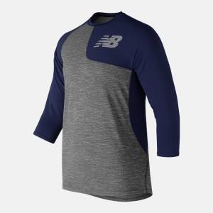 New Balance Asym 2.0 Left 3/4 Sleeve T-shirt Herr Marinblå | NB652JOB