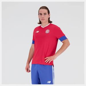 New Balance Costa Rica Home Korta Sleeve Jersey T-shirt Herr Röda | NB685OUG