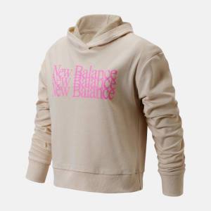 New Balance Essentials Celebrate Girls Hoodie Barn Grå Bruna | NB482WXC