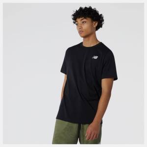 New Balance Heathertech Tee T-shirt Herr Svarta | NB839UJD