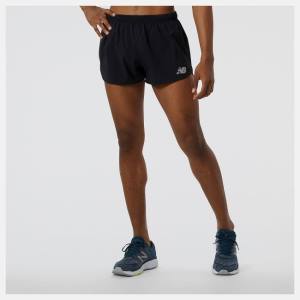 New Balance Impact Run 3 Inch Split Shorts Herr Svarta | NB831HFJ