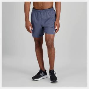 New Balance Impact Run 7 Inch Shorts Herr Marinblå | NB520AUJ