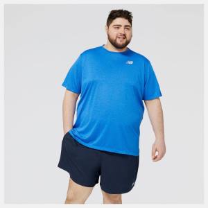 New Balance Impact Run Korta Sleeve T-shirt Herr Mörkblå | NB643UDJ