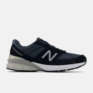 New Balance MADE in USA 990v5 Core Sneakers Dam Marinblå Silver | NB148TYN
