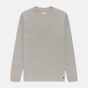 New Balance MADE in USA Long Sleeve Thermal T-shirt Herr Grå | NB312PJV