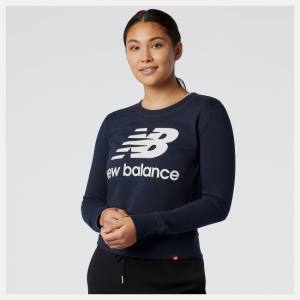 New Balance NB Essentials Crew Fleece Tröjor Dam Marinblå | NB071DLA