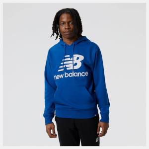 New Balance NB Essentials Pullover Hoodie Herr Blå | NB743VXF