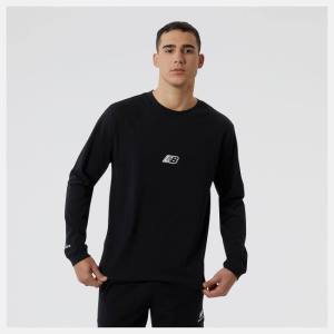 New Balance NB Essentials Seasonal Long Sleeve Tee T-shirt Herr Svarta | NB527DOM