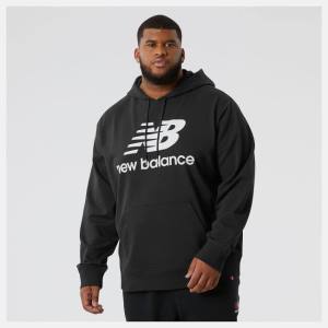 New Balance NB Essentials Stacked Logo Po Hoodie Herr Svarta | NB017KQH