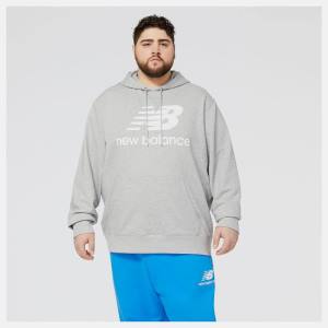 New Balance NB Essentials Stacked Logo Po Hoodie Herr Grå | NB416EGW